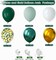 Green and Gold Balloons 83Pcs 12in Dark Green Gold White Confetti Balloons for Graduation Safari Jungle Birthday Emerald Green and Gold Party Decorations